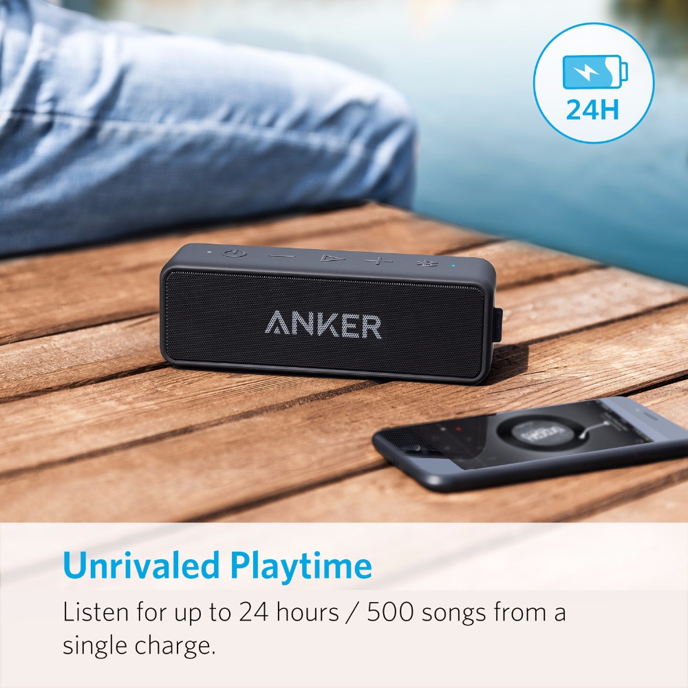 Anker Soundcore 2: Portable Bluetooth Speaker with Enhanced Bass