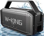 W-KING Portable Bluetooth Outdoor Speakers with Subwoofer