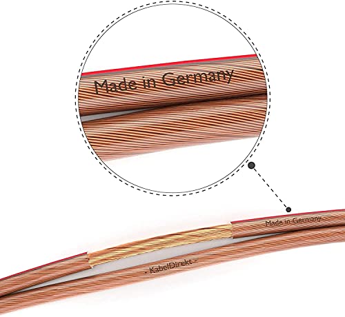 KabelDirekt Pure Copper Speaker Wire - 10m