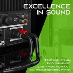 GearIT 10ft Gold-Plated Speaker Cable with Braided Design