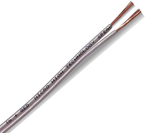 QED Micro Slimline White HiFi Speaker Cable 10m