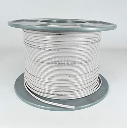 QED Micro Slimline White HiFi Speaker Cable 10m