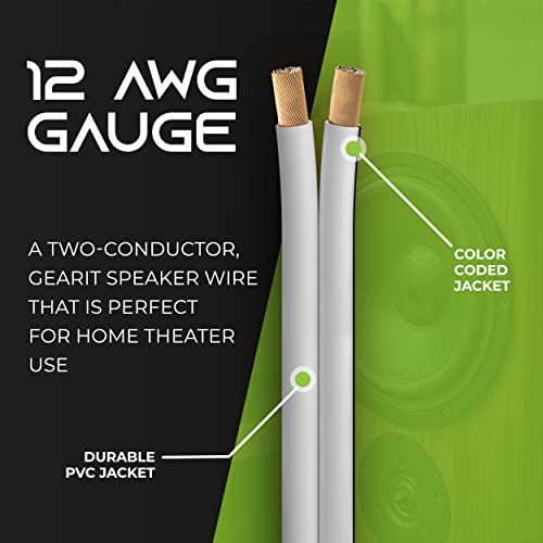 Hi-Fi Speaker Wire Cable 12 Gauge 50 Feet
