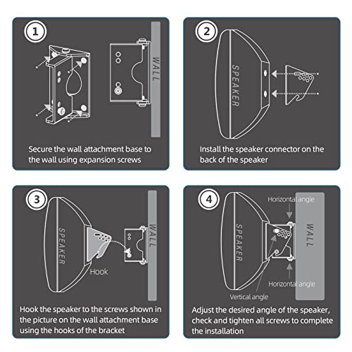 Universal Heavy-Duty Wall Mount Speaker Brackets