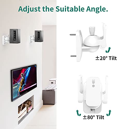 Universal Speaker Wall Mount Brackets - 2 Pack