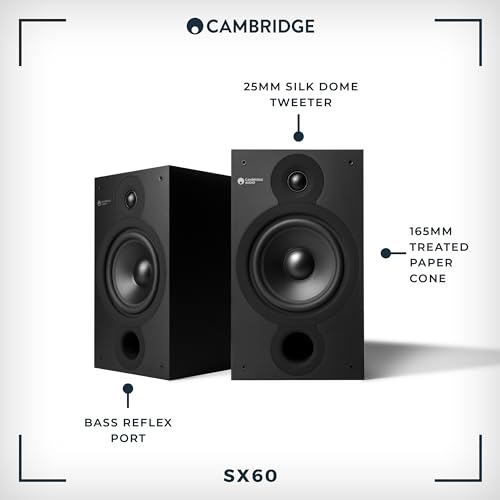 Cambridge Audio SX60 Passive Standmount Speakers - Matte Black