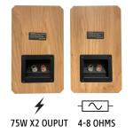 Roxel RBS 300 Oak Bookshelf Speaker with Deep Bass