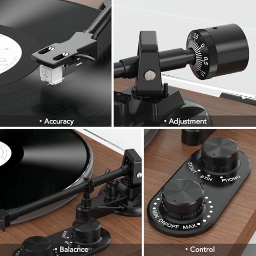 Udreamer Hi-Fi Turntable System with Bluetooth Speakers