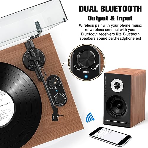 Udreamer Hi-Fi Turntable System with Bluetooth Speakers
