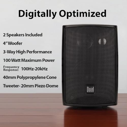 Dual LU43PB 4-Inch 3-Way Indoor/Outdoor Speakers