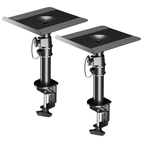 Clamp-on Speaker Stand Desk Mount Set, 2 Pack