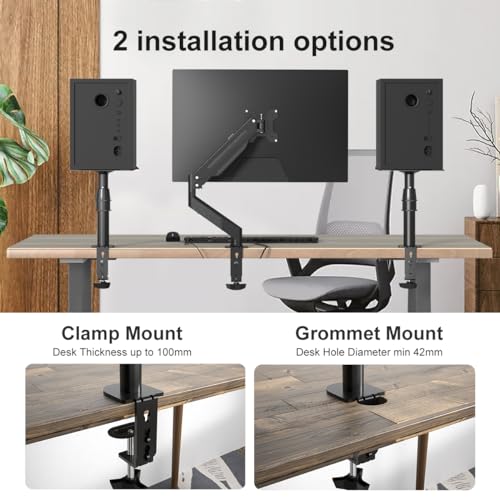 Clamp-on Speaker Stand Desk Mount Set, 2 Pack