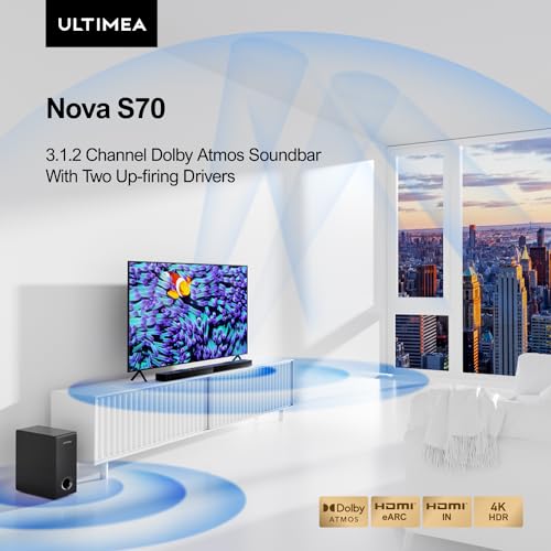 ULTIMEA 3.1.2ch Dolby Atmos Sound Bar System