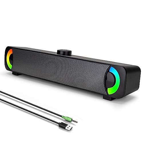 HPYLIF PC Speakers with RGB 3D Surround Sound