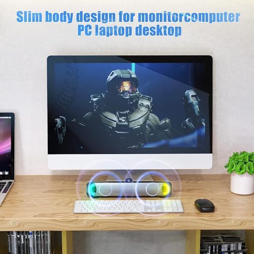 HPYLIF PC Speakers with RGB 3D Surround Sound