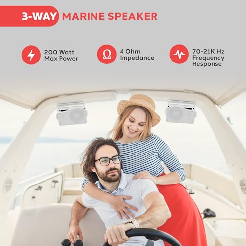 Pyle 3.5" Waterproof 200W 3-Way Mini Speaker