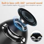 ALLOMN LED Bluetooth Flame Outdoor Speakers