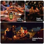 ALLOMN LED Bluetooth Flame Outdoor Speakers
