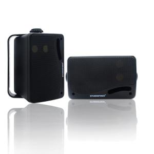 STUDIOFINIX Waterproof 3-Way Outdoor Speakers - Black