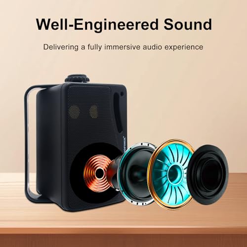 StudioFinix 3.5" Waterproof Outdoor Bluetooth Speakers