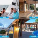 STUDIOFINIX Waterproof 3-Way Outdoor Speakers - Black