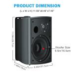 Waterproof 6.5" 400W Outdoor Wall Mount Speakers