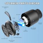 OrcoW Portable Bluetooth Speaker with HD Stereo Bass