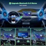 LAMTTO Wireless Car Stereo with 4K Dash Cam