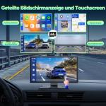 LAMTTO Wireless Car Stereo with 4K Dash Cam