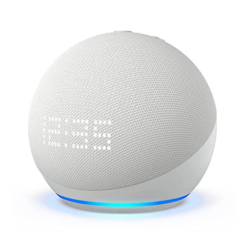 Echo Dot Clock (5th Gen) - Glacier White