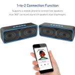 Sonkir Portable Wireless Mini Speaker with 3D Bass