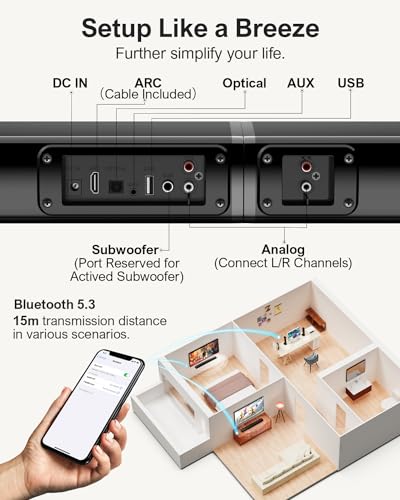 ULTIMEA 100W Detachable Bluetooth Sound Bar