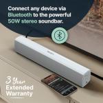 MAJORITY Bowfell 50W Bluetooth Sound Bar (White)