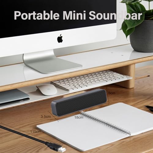 ADELGO Mini Portable USB Soundbar for PCs