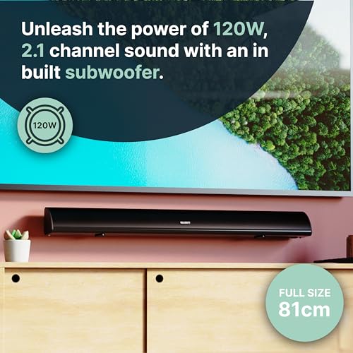 Majority Snowdon Bluetooth Sound Bar with Subwoofer