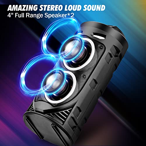 30W Portable Bluetooth Speaker with LED Lights