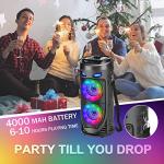 30W Portable Bluetooth Speaker with LED Lights