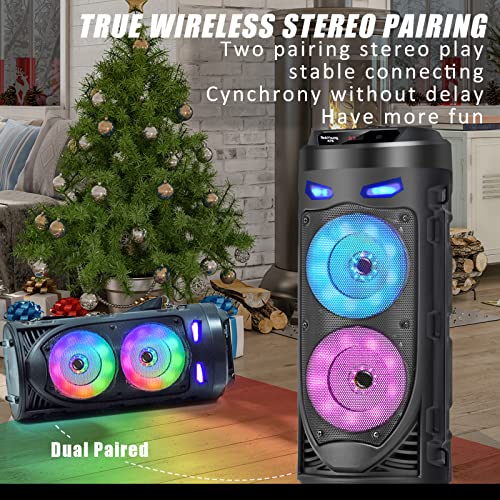 30W Portable Bluetooth Speaker with LED Lights