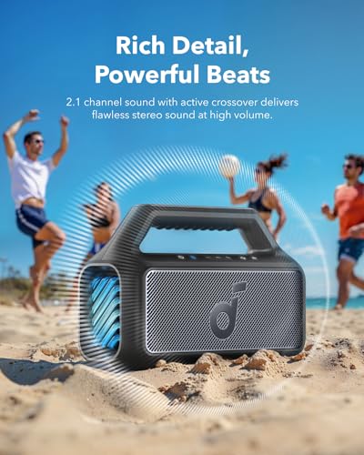 Anker Boom 2 Waterproof Bluetooth Speaker, 80W Bass