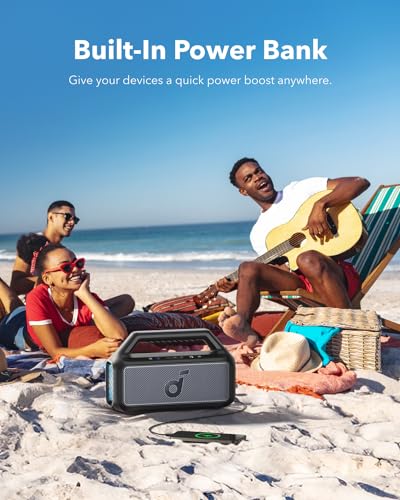 Anker Boom 2 Waterproof Bluetooth Speaker, 80W Bass