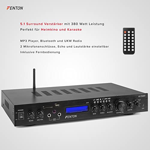 Fenton AV-150BT HiFi 5-Channel Bluetooth Amplifier