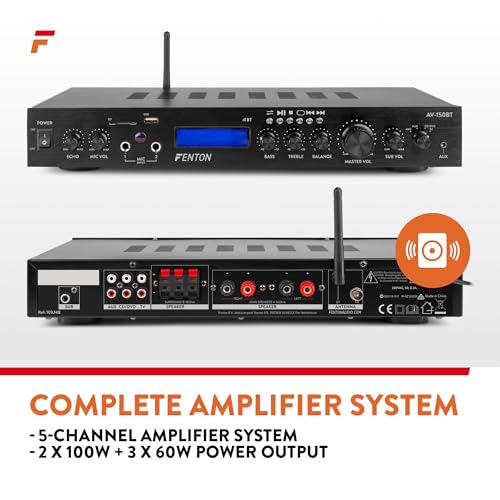 Fenton AV-150BT HiFi 5-Channel Bluetooth Amplifier