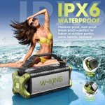 W-KING Portable Bluetooth Speaker with Deep Bass