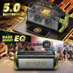W-KING Portable Bluetooth Speaker with Deep Bass