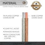 Gold and Silver Speaker Cables, 50 Feet