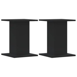VidaXL HiFi Speaker Stands - Black Wooden Pair
