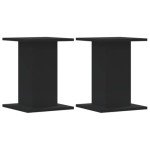 VidaXL HiFi Speaker Stands - Black Wooden Pair