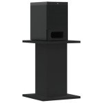 VidaXL HiFi Speaker Stands - Black Wooden Pair