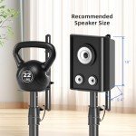 Heavy-Duty Adjustable Floor Speaker Stands - Pair