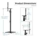 Heavy-Duty Adjustable Floor Speaker Stands - Pair